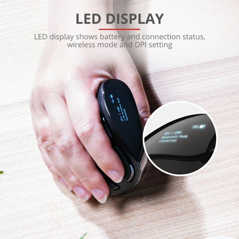 Mouse Trust Voxx, Rechargeable Ergonomic Wireless, negru - Img 8