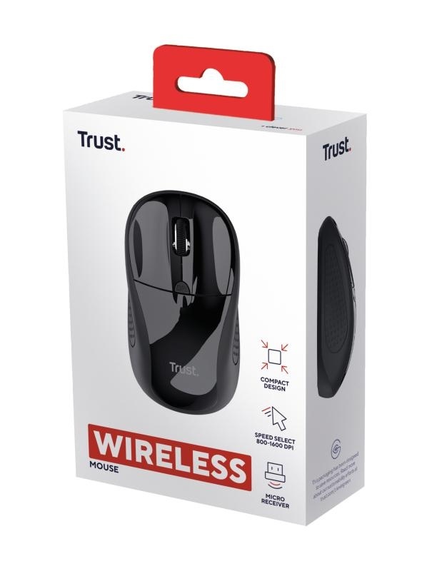 Mouse Trust Wireless, rezolutie maxima 1600 DPI, negru - Img 8