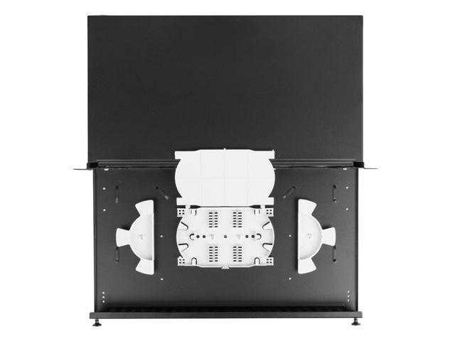 Patch panel fibră rack 19" 1U 12x SC simplex / 12x LC duplex, negru + accesorii - Img 2