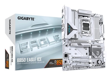 Placa de Baza GIGABYTE B850 EAGLE ICE AM5, 4x DDR5, 1x DP 1x HDMI, 1x PCIE 5.0 x16 1x PCIE 4.0 x16 2x PCIE 3.0 x16, 3x M.2, 4x SATA 6GB/s, ATX - Img 2