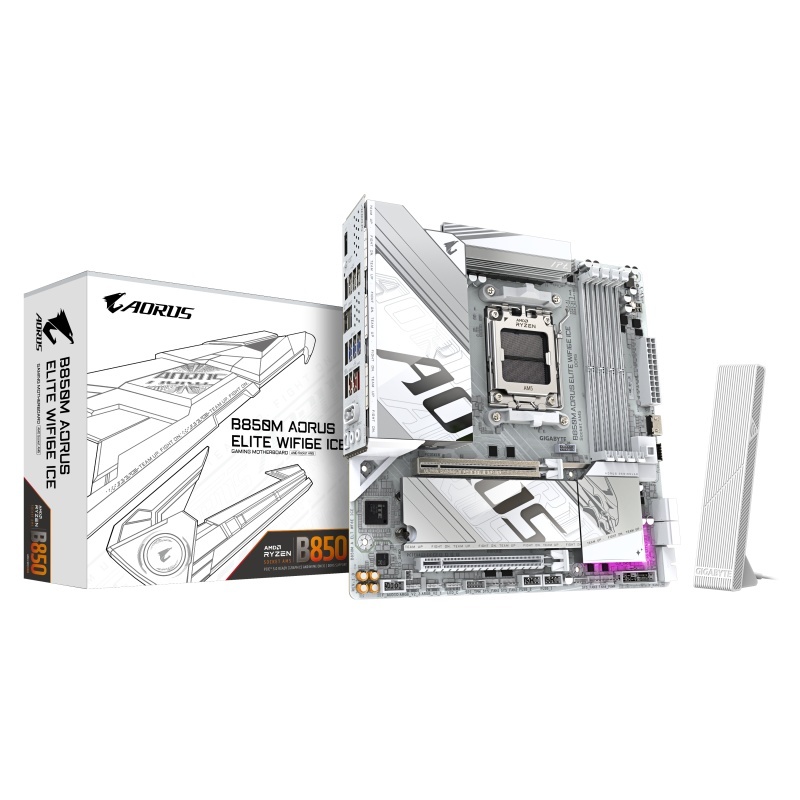 Placa de bază Gigabyte B850M AORUS ELITE WIFI6E ICE AM5 - Img 7