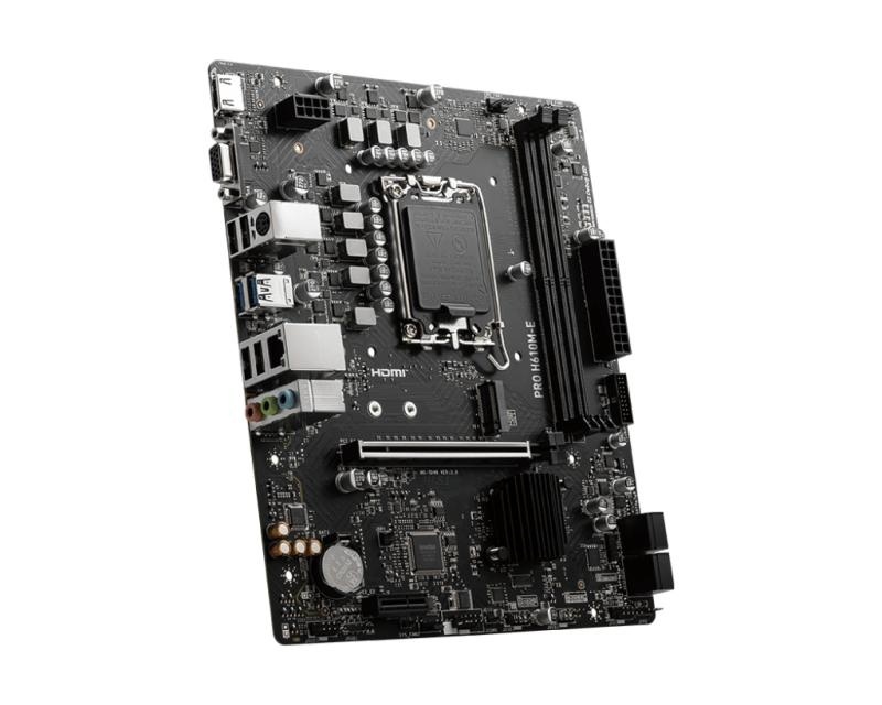 Placa de baza MSI PRO H610M-E DDR5 LGA1700 2x DDR5, 1x HDMI 1x VGA, 1x PCIE x16 1x PCIE x1, 1x M.2 4x SATA 6gb/s, mATX - Img 7