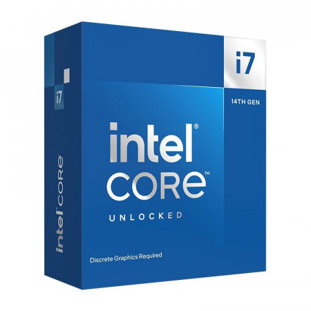Procesor Intel Core i7-14700KF Raptor Lake, 3.4GHz max. 5.6GHz, 20 cores, 33MB Intel Smart Cache, L2 Cache 28MB, 125W max. 253W