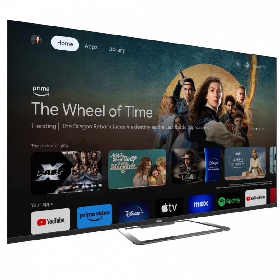 QLED TV HORIZON 4K-GTV 55HQ8590U/D, 55" QLED, 4K Ultra HD (2160p), Dolby Vision HDR / HDR10 / HLG, Digital TV-Tuner DVB- S2/T2/C, CME 800Hz, Googlecast + Google Assistant + BT, Contrast 3000:1, 350 cd/m2,1x LAN (RJ45), 1x CI+, 4x HDMI (v2.0), 2x USB - Img 2