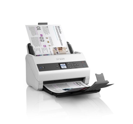 Scanner Epson DS-870, dimensiune A4, tip sheetfed, viteza scanare: 65ppm, rezolutie optica 600x600dpi, ADF 100 pagini, duplex, Fiabilitate ciclu de lucru zilnic 7.000 Pagini,Formate iesire: BMP, JPEG, TIFF, Scanare către multi TIFF, PDF, Scanare către - Img 7