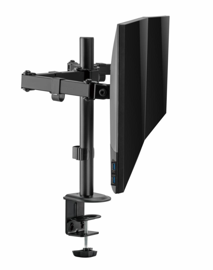 Suport 2 monitoare SeriouxMM66-C024, brat articulat monitor, compatibilitate dimensiune ecran 17"-32", greutate maximă suportata: (per ecran): 9kg, VESA: 75x75, 100x100, inclinare: +45°~-45°, pivotare: +90°~-90°, rotația ecranului: + 180°~-180°, - Img 9
