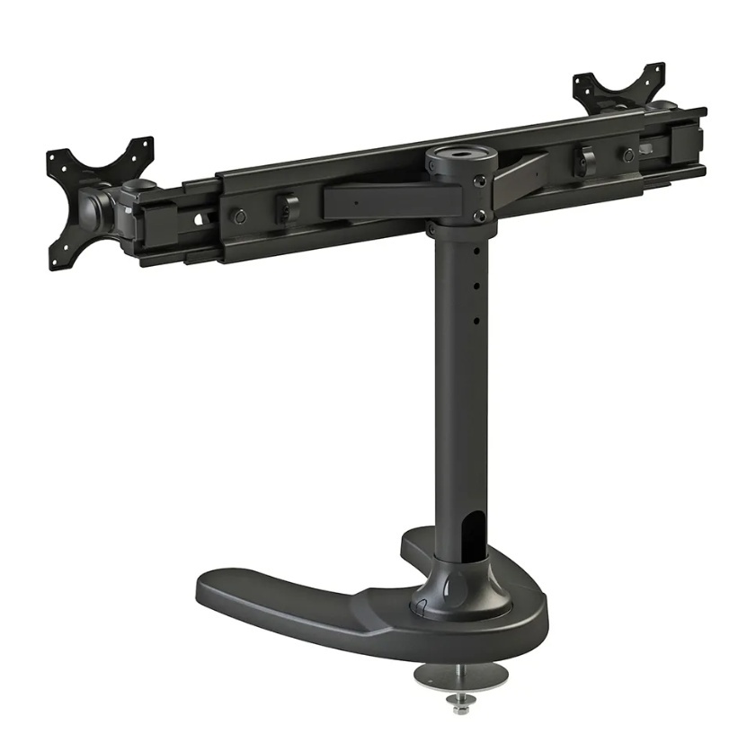 Suport dublu monitor de birou Neomounts FPMA-D700DD; pentru display-uri cu diagonale 19"-30", sistem de prindere VESA 75x75~100x100, greutate maxima suportata 8kg - per ecran, full motion, tilt +180°, swivel +180°, rotate +360°; inaltime reglabila manual - Img 3