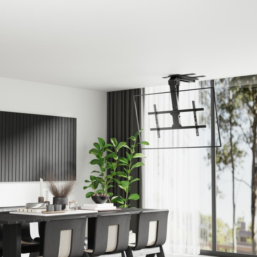 Suport TV Motorizat Serioux 43-86" 45kg compatibilitate dimensiune ecran 43"-86" VESA 200x100 - 800x400, greutate maxima suportata 45kg Tilt 0~-80° Screen Level +2°~-2° - Img 6