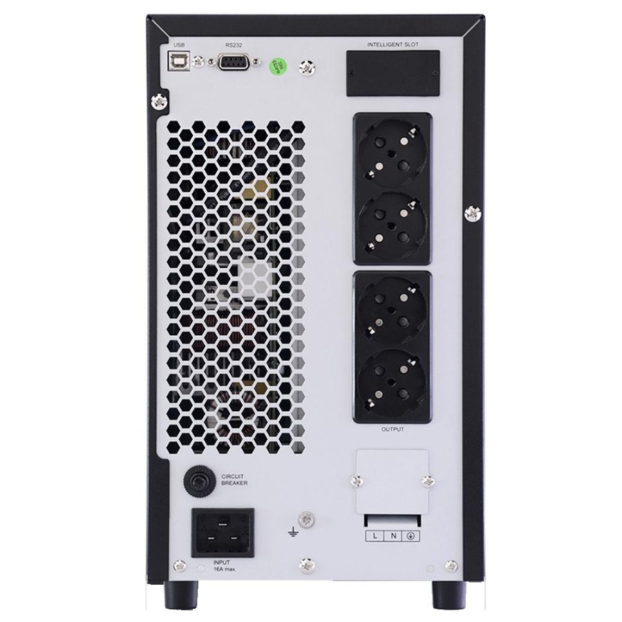 UPS nJoy Aten PRO 3000, 3000VA/2700W, On-line, LCD Display, 4 Prize Schuko cu Protectie, Management, Tower, Dubla conversie, Frequency Range 40Hz ~ 70 Hz, Connection port RS232 / USB / Intelligent Port, Dimensiuni: 421 x 190 x 318 mm, Greutate: 27.6 kg - Img 5