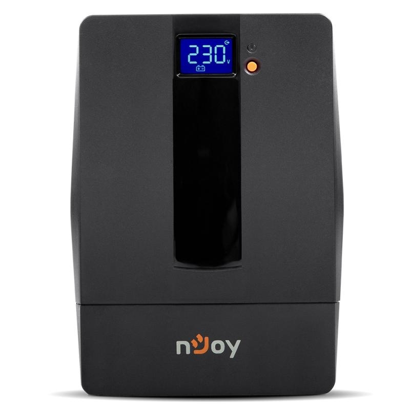 UPS nJoy Horus Plus 1000, 1000VA/600W, Afisaj LCD cu ecran tactil, 4 Prize Schuko cu Protectie, Repornire Automata, RJ11 protectie pentru linia de telefon/modem, Posibilitatea de monitorizare si control prin USB, LAN si internet, port de comunicare USB, - Img 2