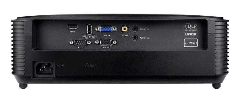Videoproiector Optoma H190X, DLP WXGA 1280*800, 3.900 lumeni, 30.000:1, 16:10/ 4:3/ 16:9, dimensiune maxima imagine 7.61 m/ 300'', distanta maxima de proiectie 12m, lampa 6.000 ore/ 15.000 eco+, zoom 1.1x, HDMI 1.4a 3D support, VGA (YPbPr/RGB), Composite - Img 2