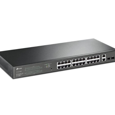"28-Port Gigabit Easy Smart Switch with 24-Port PoE+ PORT: 24× Gigabit PoE+ Ports, 2× Gigabit Non-PoE Ports, 2× Gigabit SFP Slots SPEC: 802.3at/af, 250 W PoE Power, 1U 19-inch Rack-mountable Steel Case FEATURE: PoE Auto Recovery, MTU/Port/Tag-based - Img 2