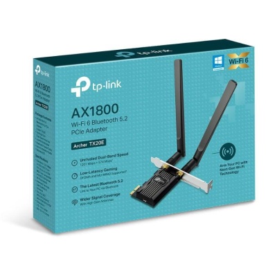 Adaptor wireless TP-Link, ARCHER TX20E, AX1800, 2 x antene externe Dual-Band 5Ghz, 2.4 Ghz, dimensiuni: 120.8 × 78.5 × 20.9 mm, Bluetooth 5.2. - Img 2