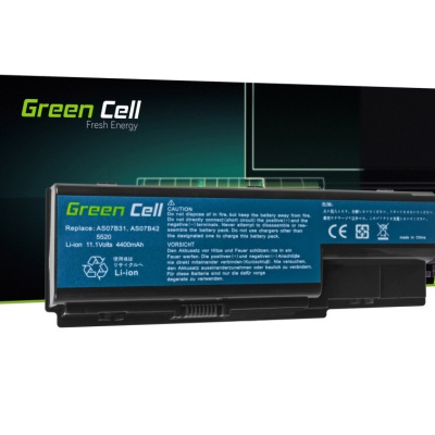 Baterie compatibila Green Cell pentru laptop Acer Aspire 5220 5230 5320 5520 5720 5730 5739 5910 6920 7235 7730 7738 7740 7920 8920, Extensa 7230 7630 7730, model Acer AS07B31 AS07B32 AS07B41 AS07B42 AS07B51 AS07B52 AS07B61 AS07B71 AS07B72 - Img 3