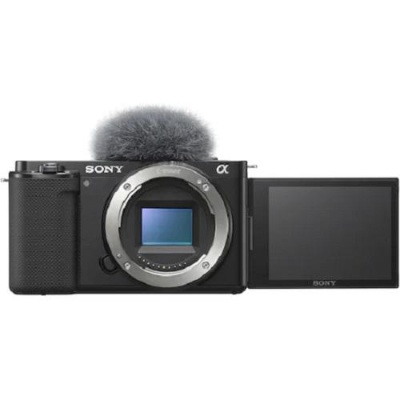 Body Aparat foto SONY Alpha ZV-E10 Mirrorless dedicat pentru Vlogging, 24 MP, ISO 100-32.000 (Extins: 50-51.200), 1/4000s, 4K @30, S D/SDXC/SDHC, Rafala 11 cps, Wi-Fi, Senzor APS-C, Montura Sony E