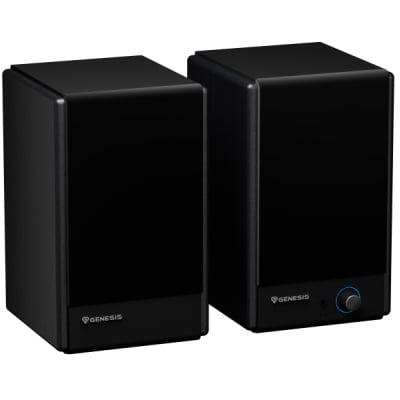 Boxe Genesis Arsen 402BT 2.0, putere maxima 60 W, frecventa raspuns 60 - 20000 Hz, conectori Optical S/PDIF RCA/Chinch x2, negru