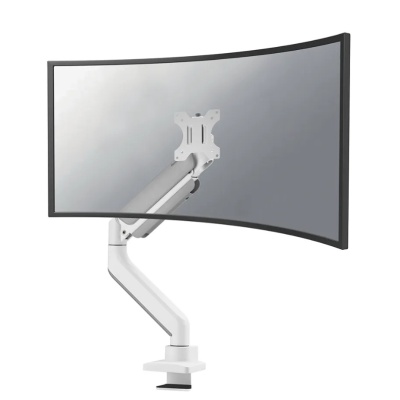 Brat monitor pentru ecrane curbate Neomounts DS70PLUS-450WH1; pentru display-uri cu diagonale 17"-49", sistem de prindere VESA 75x75~100x100, greutate maxima suportata 18kg, full motion, tilt +45°, swivel 90°, rotate 180°, distanta fata de perete