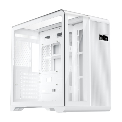 Carcasa 1stPLAYER Gaming RT7-wh, afisaj digital, 4 ventilatoare aRGB infinity efect, telecomanda, ATX, alb