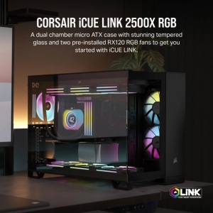 Carcasa CORSAIR iCUE LINK 2500X Micro ATX Dual Chamber NEGRU - Img 12