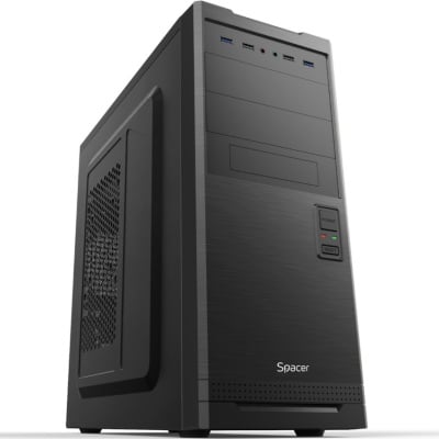 Carcasa SPACER SPCS-OC-STYLE, Mid Tower NEGRU