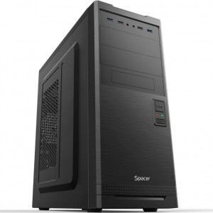 Carcasa Spacer SPCS-OC-STYLE, Middle Tower, ATX, fara sursa, USB 2.0 x 2, USB 3.0 x 2, HD Audio, neagra