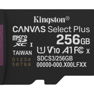 Card de Memorie MicroSDXC Kingston256GBCanvas Select PlusFara Adaptor