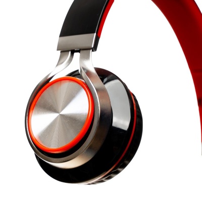 Casti cu micr. Spacer, cu fir, mulimedia, 2x Jack 3.5mm, microfon pe fir, driver 40mm, 20Hz-20000Hz, pliabile, rosu - Img 3