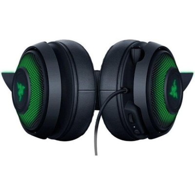 Casti Razer Kraken Kitty V2 Pro USB-A, senzitivitate 96 dB SPL / mW @ 1kHz by HATS si senzitivitate microfon -42 dB, frecventa raspuns 20Hz-20kHz, frecventa raspuns microfon 100Hz-10kHz impedanta 32 Ω (1 kHz), lungime cablu 2m, negru - Img 3