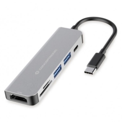 CONCEPTRONIC DONN02G 6-in-1 USB 3.2 Gen 1 Docking Station, USB 3.0 x 2, 60W USB PD, HDTV, SD, TF/MicroSD, 35.8 x 120 x 15 mm - Img 6