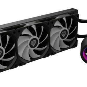 Cooler Procesor GENESIS HYDRIA 360 ARGB NEGRU, dimensiune radiator 397x120x27mm, 3 ventilatoare ARGB, Viteza ventilatoare: 500-1550 RPM, Airflow ventilatoare: 80 CFM, Suport AMD: AM4/AM5, suport INTEL: LGA 1151/1156/1150/1200/1700/1851 - Img 6