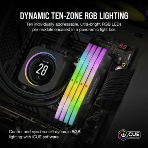 CORSAIR VENGEANCE RGB DDR5 96GB (2 x 48GB) DDR5 6400 CL32-40-40-84 1.40V Intel XMP - BLACK - Img 9