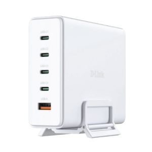 D-Link DCF-241. Charger type: Indoor, Power source type: AC, Charger compatibility: Universal. Input voltage: 110 - 240 V. USB Type-C ports quantity: 4, Fast charging, Power protection features: Overheating, Over current, Over voltage, Overcharge, Short