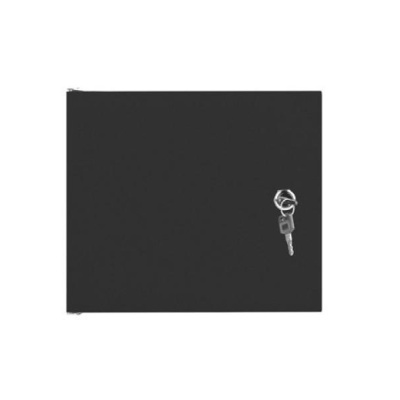 Dulap rack 10" perete 6U / 280x310 pentru auto-asamblare, cu ușă metalică, negru (flat pack)