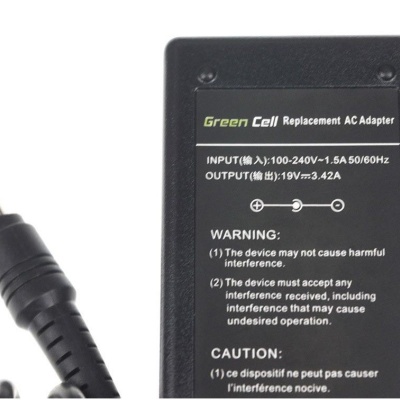 Incarcator compatibil Green Cell pentru laptop Asus A45 A46 A52 A54 A450 B43, Asus D551 D555 F451 F82, Asus K52 K52F K53 K53SV K54 K55 K56 K56VM K555, Asus VivoBook S300 S551, Asus X45 X54 X501 X550 X550C X551CA X552V X554 X555, 65W - Img 2