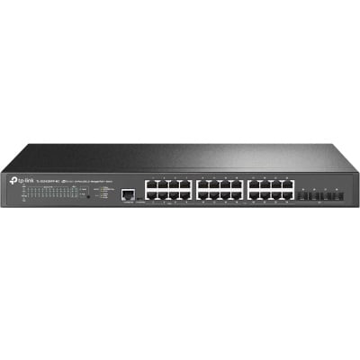 "JetStream™ 24-Port 2.5GBASE-T and 4-Port 10GE SFP+ L2+ Managed Switch with 16-Port PoE+ & 8-Port PoE++ PORT: 24× 2.5G RJ45 Ports (8× 2.5G PoE++ Ports & 16× 2.5G PoE+ Ports), 4× 10G SFP+ Slots, RJ45/Micro-USB Console Port SPEC: 802.3bt/at/af, 500 W PoE