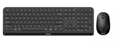 Kit Wireless tastatura si mouse Philips SPT6407B/00, taste numerice, negru - Img 2