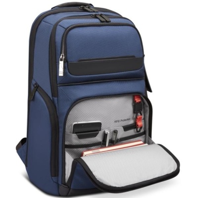 Lenovo ThinkPad Executive 16" Backpack, 22L capacity, 36.2 x 25.3 x 2.2 cm, 1.8kg, Outside Fabric Material: polyester 88%, leather 12%, Navy - Img 12