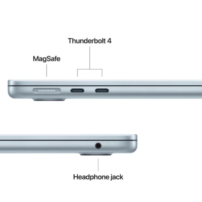MacBook Air 13.6" Retina/Apple M4 (CPU 10-core, GPU 10-core, Neural Engine16-core)/16GB/512GB - Sky Blue - INT KB (2025) 35W USB‑C - Img 3