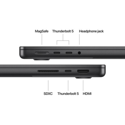 MacBook Pro 14.2"/Apple M4 Max (CPU 16-core, GPU 40-core, Neural Engine16-core)/128GB/2TB - Space Black - US KB (Cto from MX2K3RO/A) - Img 4