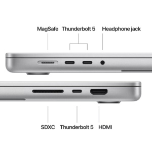 MacBook Pro 16.2"/Apple M4 Pro (CPU 14-core, GPU 20-core, Neural Engine 16-core)/48GB/1TB - Silver - INT KB - Img 10