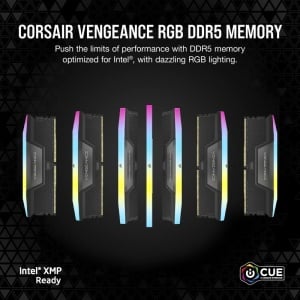 Memorie RAM CORSAIR VENGEANCE RGB 32GB (2x16) DDR5, 6000MHz, CL38, 1.35V, XMP 3.0, negru, Kit of 2 - Img 6