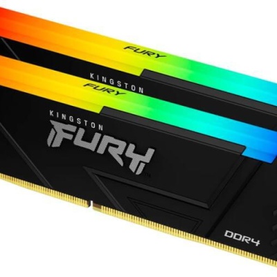 Memorie RAM Kingston DDR4 32GB 3200Mhz CL16 1.35V Dual Channel Kit Fury Beast Black RGB XMP