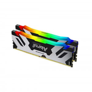 Memorie RAM Kingston, DIMM, DDR5, 32GB, 7200MHz, CL38, 1.35V, FURY Renegade White, RGB, Kit of 2