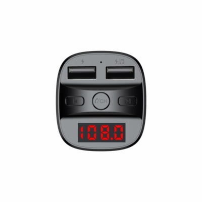 Modulator FM Serioux ABFM60, Bluetooth 5.0 , raza actiune de până la 5 m, voltaj intrare: 1x DC 12V/24V ,2 porturi USB: 1x USB DC5V 2.4A Max 1 x USB audio (pana la 32 GB), slot MicroSD (pana la 32 GB), format muzica: MP3/WMA/WAV, frecvența FM: 87.5MHz - - Img 8