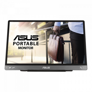 Monitor 14" ASUS MB14AC, 16:9, IPS, FHD 1920*1080, non-glare, 250 cd/mp ,700:1, 178/178, 5 ms, flicker free, low blue light, USB Type-C, culoaregri inchis
