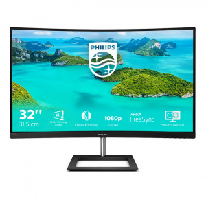 Monitor 31.5" PHILIPS 322E1C, curbat 1800R, FHD 1920*1080, 75 Hz, VA, WLED, 250 cd/mp, 16:9, 3000:1,