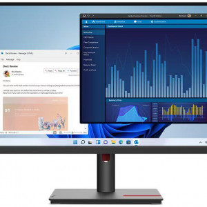 Monitor Lenovo ThinkVision T27p-30 27"IPS, UHD (3840x2160), 16:9, Brightness: 350 cd/m², Contrast ratio: 1300:1, Response time: 4ms (Extreme mode) / 6ms (Normal mode), Dot / Pixel Per Inch: 163 DPI, Color Gamut: 99% sRGB, View angle: 178° / 178°, Stand: