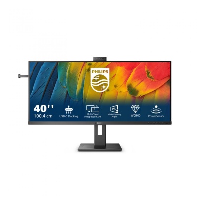 Monitor Philips 40" 40B1U5601H/00, Diagonal (inch): 40, Diagonal (cm): 101.6, Aspect ratio: 21:9, Panel: IPS, Resolution: 3440x1440, Refresh Rate: 120Hz, Response time GtG: 4ms, Brightness (max): 300 cd/m², Contrast (static) : 1200:1, Contrast (dynamic):