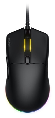 Mouse gaming cu fir Hator Pulsar 3, conectivitate USB, polling rate pana la 1000Hz, senzor Optical PixArt PMW 3311, rezolutie maxima 12000 DPI, switch HATOR® Optical 100M, iluminare RGB 16.8M culori, side switch Kailh 3M, negru - Img 2