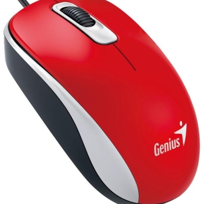 Mouse Genius cu fir, optic, DX110, 1200dpi, rosu, plug and play, USB - Img 3
